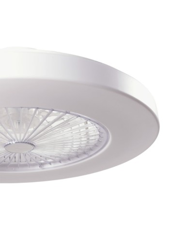 Ventilateur de Plafonnierd 40W 2000Lm Éclairage LED Cct Variable Télécommande 50.000H - Blanc[HO-LEDFAN-08-W]