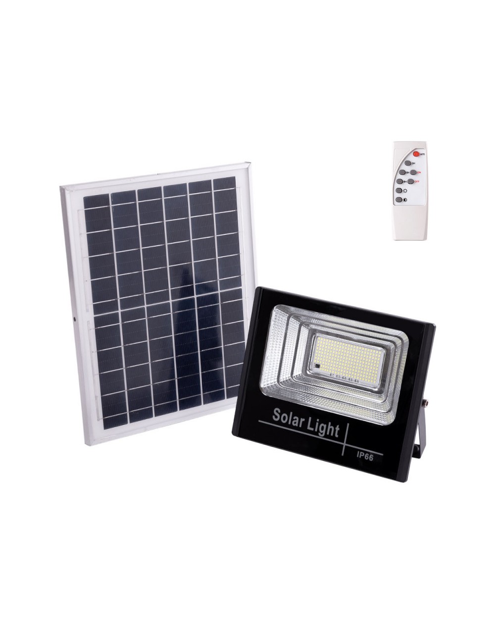 Solaire LED Floodlight 100W 6500K Panneau: 6V/12W Battery: 3.2V/8000MaH Remote Control [HO-SolaireFL-100W-01]