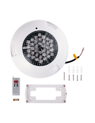 Lumière de la Piscine LED 36W RVB Avec Télécommande Distancia   Ø295mm 30,000H Monté En Surface [WR-295-2AS-36W-RVB]