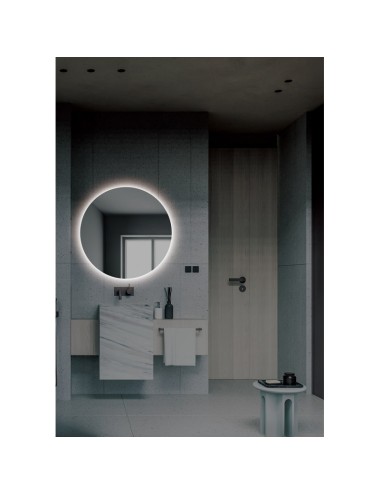 Miroir Salle de bain éclairée \"Lisboa\" Ø80Cm Blanc Froid Sensor Désembuage/On-Off [LIMEX-LISB002/80]