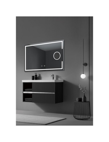 Miroir Salle de bain éclairée \"Malta\" 80Cm BlancBlanc froid/jour/chaud Sensor Désembuage/On-Off Miroir Grossissant x5 [LIME