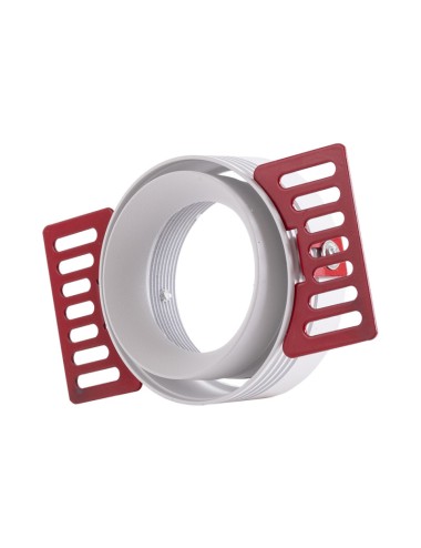 Bague Encastré Rond Aluminium Blanc Inclinable   Ø75mm