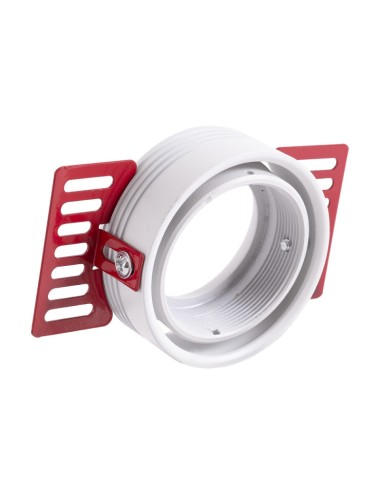 Bague Encastré Rond Aluminium Blanc Inclinable   Ø75mm