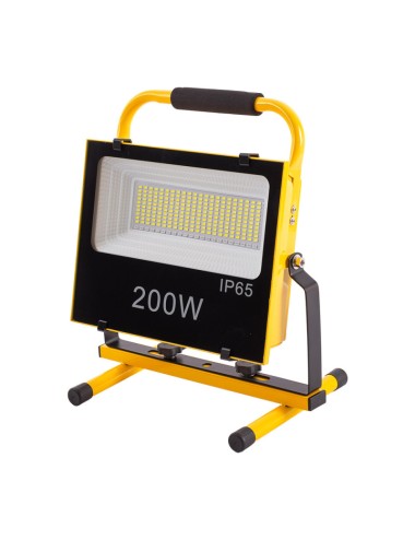 Projecteur solaire à LED 200W 6500K Panneau : 6 V/12 W Batterie : 7,2 V/18 000 MaH Télécommande [WR-KFL-E-200W]