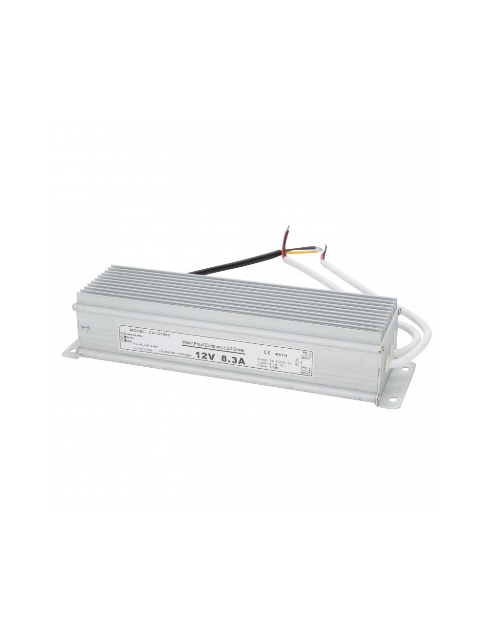 Transformateur LED 100W 230VAC/12VDC IP67