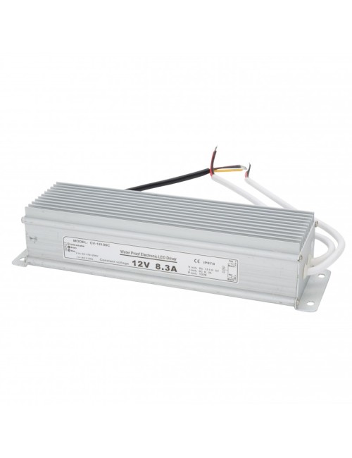 Transformateur LED 100W 230VAC/12VDC IP67