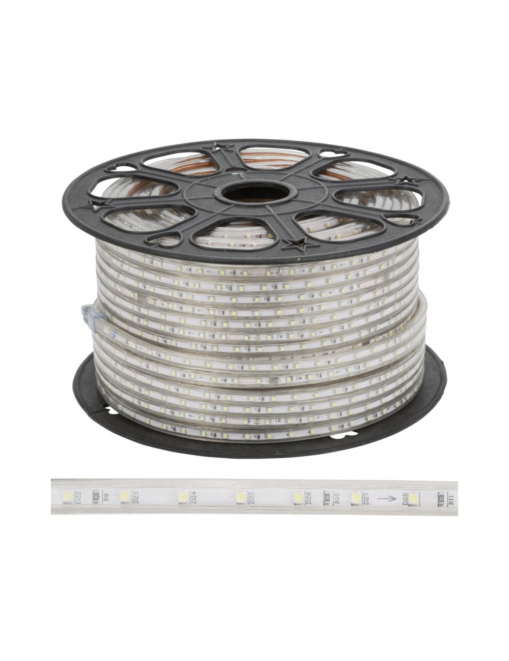 Bande de 60 LEDs/M 480W 24.000Lm SMD3528 220VAC IP65 x100M 40.000H [GR2203528/60/100M]-