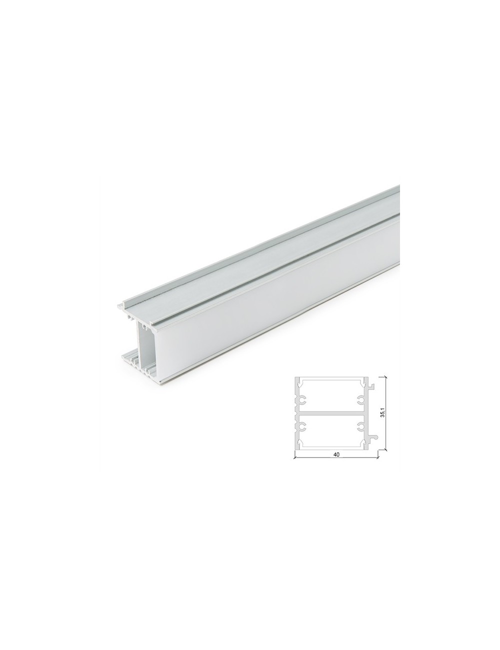 Profil Aluminium Miroirs laiteux x 1M