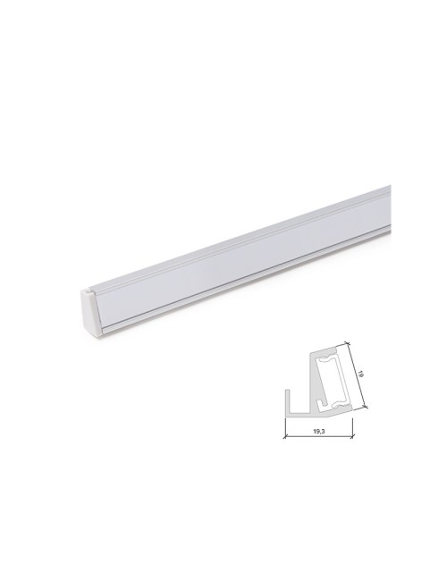 Profil Aluminium Pour Bande LED Étagères Verre 6Mm x 1M