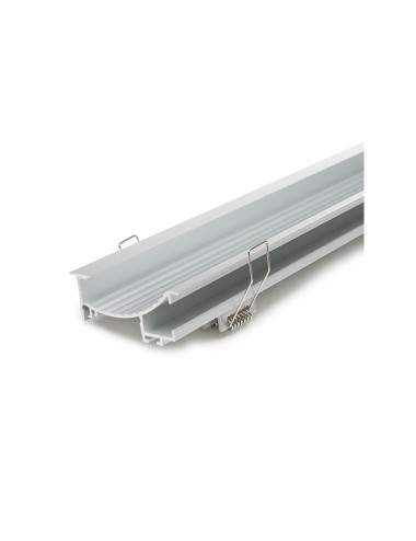 Profil Aluminium Pour Bande LED Installation Escaliers - Diffuseur laiteux  x 1M