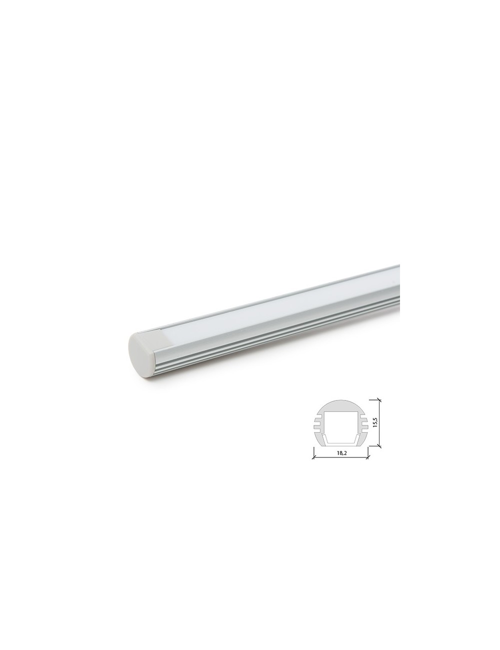 Profil Aluminium Pour Bande LED Pendaison - Diffuseur laiteux SU-A1818 x 2M