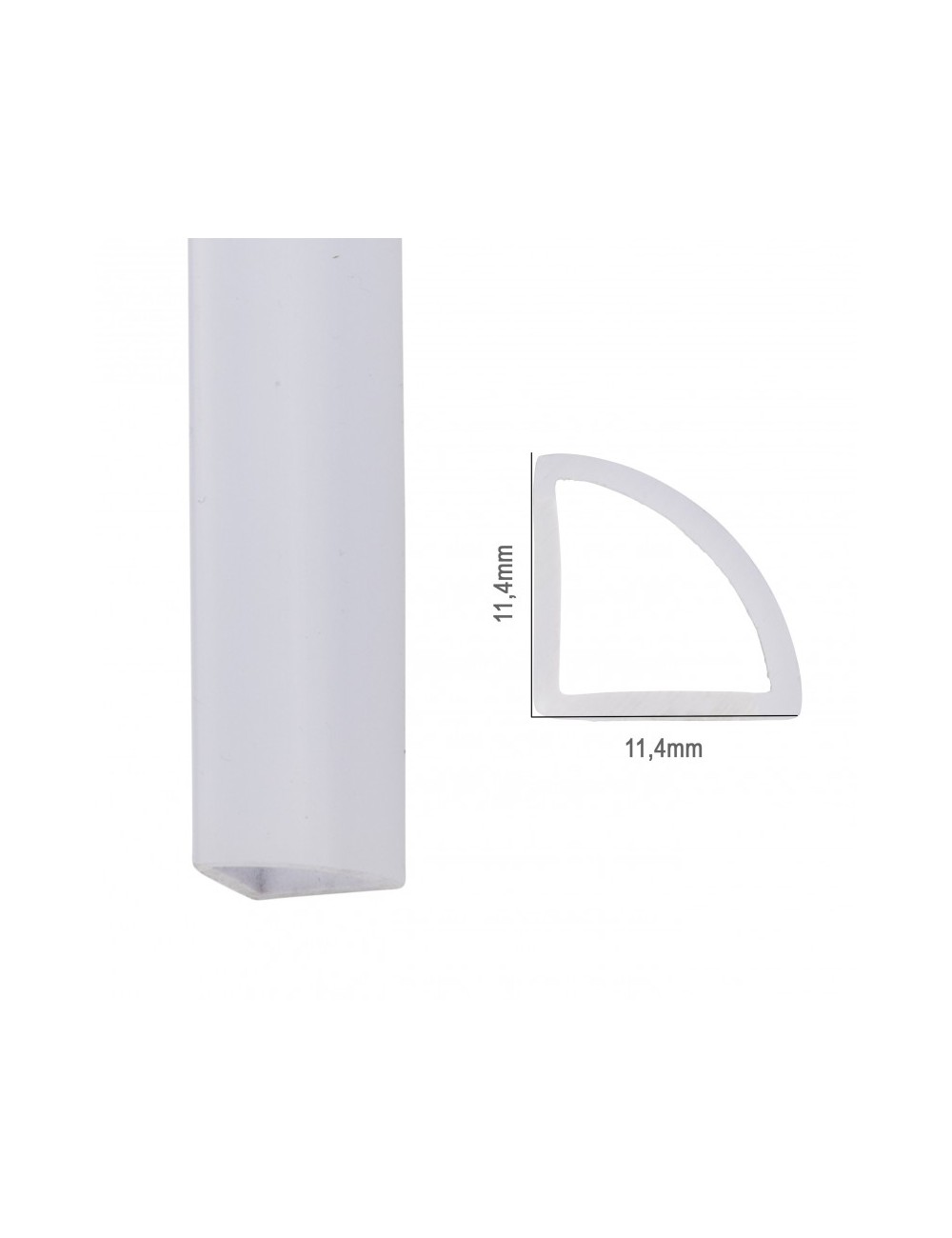 Profil Polycarbonate Pour Bande LED IP68 - Diffuseur laiteux SU-IP002 x 2M