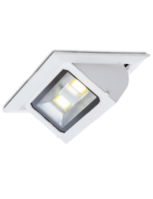 Downlight LED 40W 3.600Lm 6000ºK Tout droitngulaire Inclinable 40.000H [WR-RECTBAS-40W-CW]