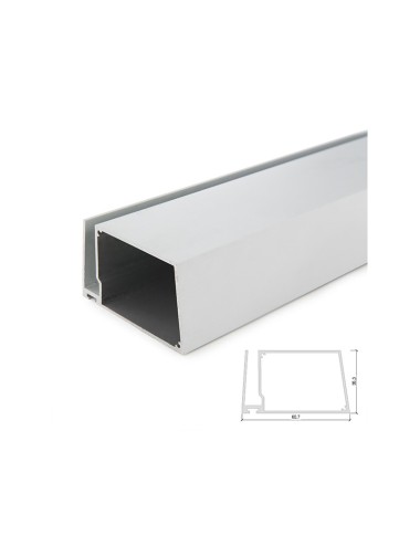 Profil Aluminium Pour Bande LED Étagères Verre Épaisseur 8Mm - Logement de Transformateur x 2M