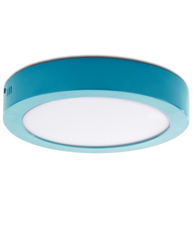 Plafonnier LED 18W 1357Lm  3000ºK Rond Bleu 40.000H [HO-JM18WR-BU-WW]