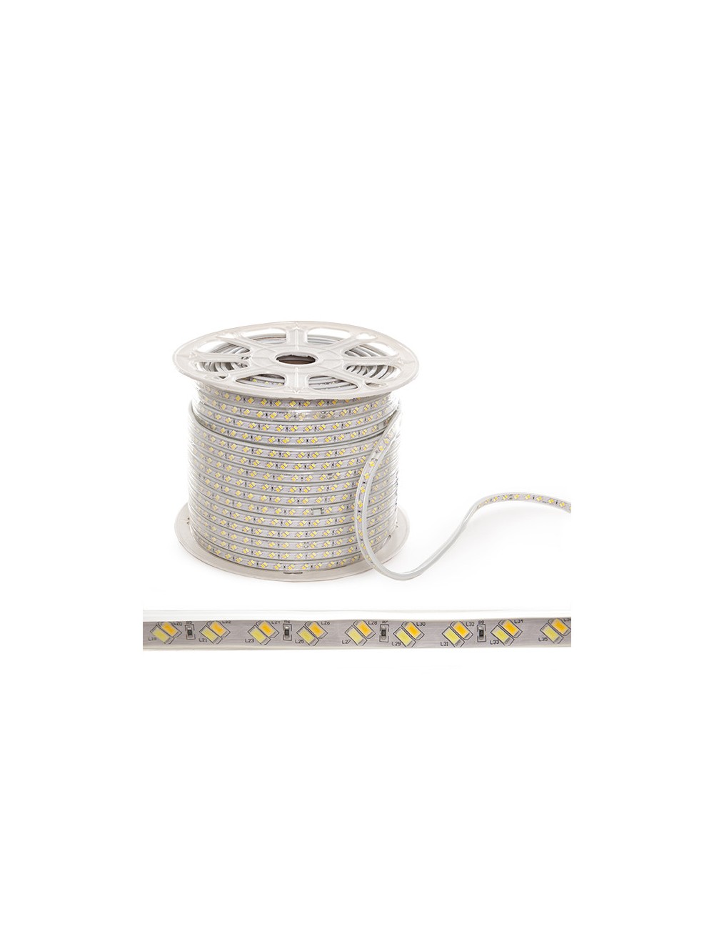 Bande de 120 LEDs/M 30W 30Lm SMD5630 230VAC IP65 40.000H [WM-SMD5630-G-120-M]-