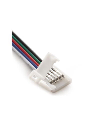 Connecteur Bande de LED RVBW Double Avec Câble