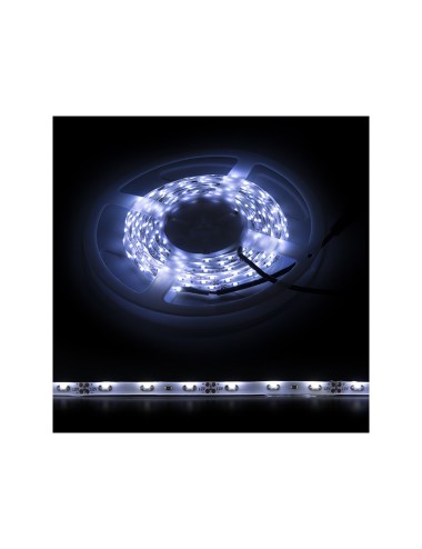 Bande de 60 LEDs/M 24W 2.300Lm 6000ºK SMD335 12VDC IP65 Émissions Latérales x5M 40.000H [CA-335-60-EL-IP65-CW]-Blanc Froid