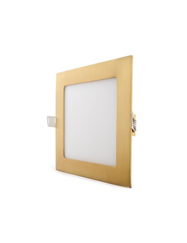 Slimline Downlight 12W 805Lm  3000ºK Carré Or 50.000H [GL-CL-S12N-G-WW]