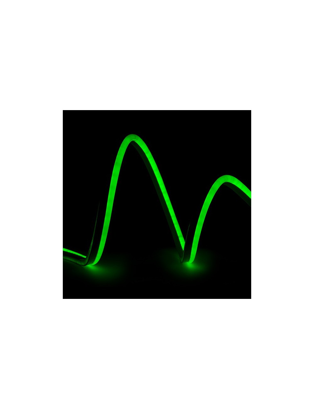 Tuyau LED \"Neon Flex\" 8W 200Lm 80LEDs/M 8W/M 24VDC IP66 x1M 40.000H [CR-NEON80-24-G]-Vert