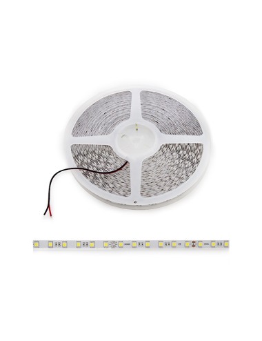 Bande de 60 LEDs/M 14.4W 20.400Lm 6000ºK SMD5050 24VDC IP25 x20M 40.000H [CA-5050-60-14,4W-20M-CW]-Blanc Froid