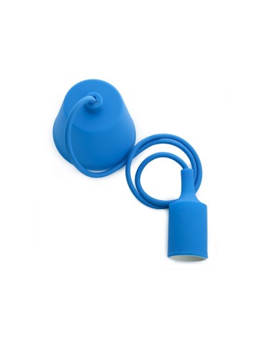 Support de Lampe E27 Câble - Rosette - Couleur Bleu