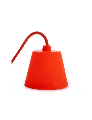 Support de Lampe E27 Câble - Rosette Orange