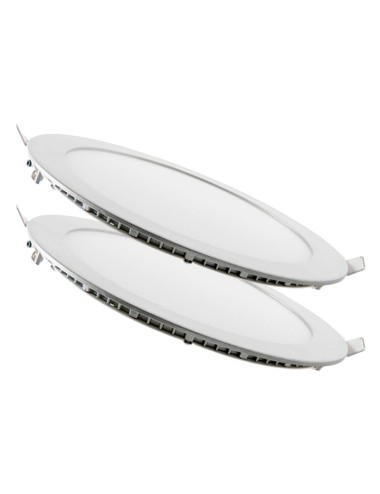 Pack 2 Downlight Mince LED 18W 1409Lm 6000ºK Rond 40.000H [JL-GP-LZ-3-M-CW-PK2-AP]