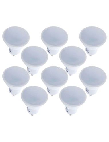 Pack 10 Ampoules LED GU10 7W 520Lm 6000ºK 10 40.000H [SKY-GU10-7W-CW-PK10-AP]