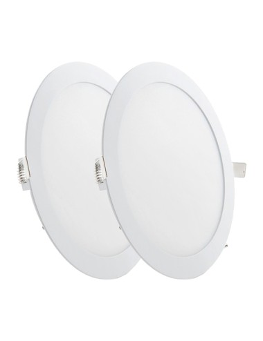 Pack 2 Downlight Mince LED 20W 1600Lm 6000ºK Rond 40.000H [GR-RDP15-20W-CW-PK2-AP]