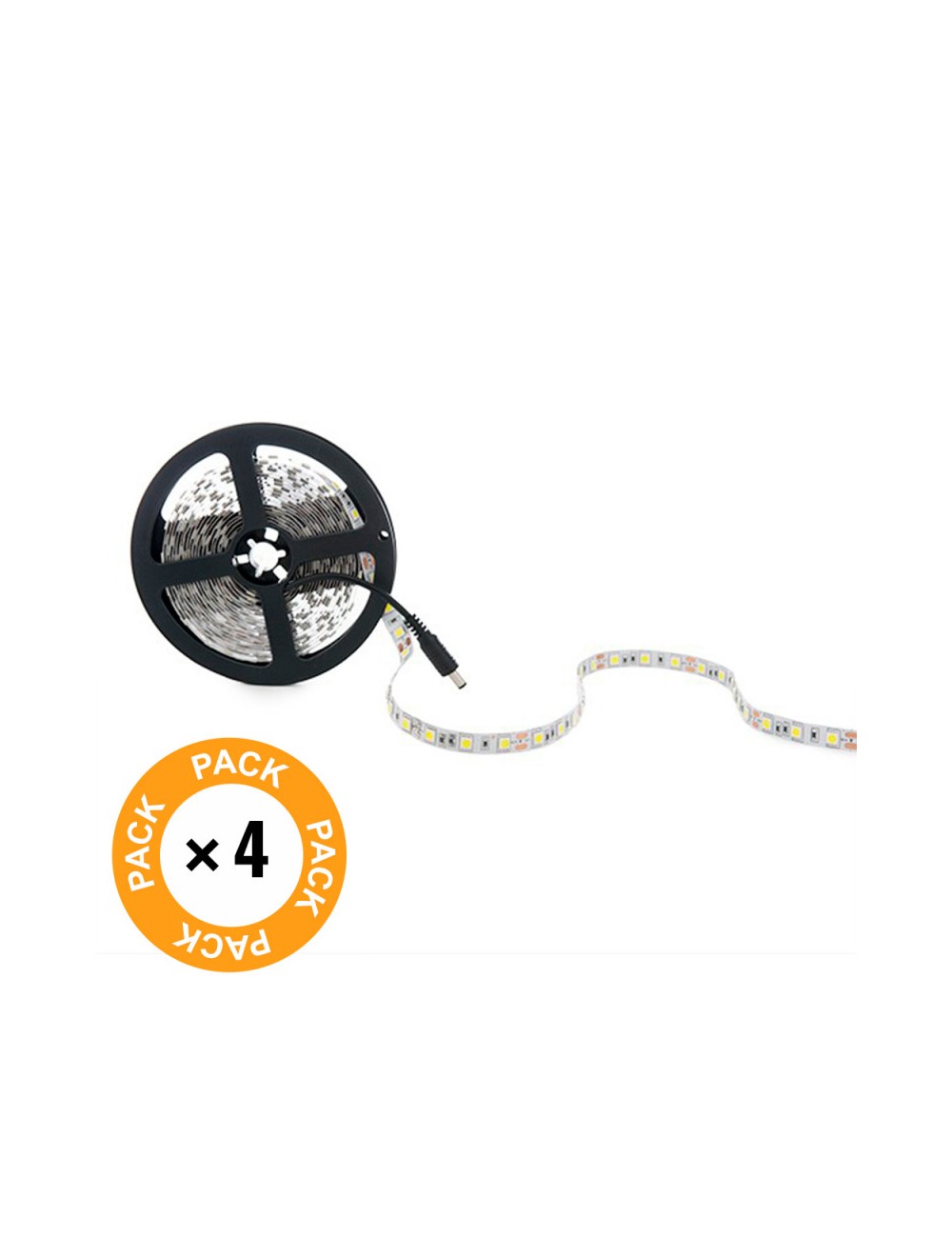 Pack 4 Bandes LED 72W 4200Lm 6000ºK 300 X SMD5050 12VDC x5M 40.000H [PL219009W-PK4-AP]