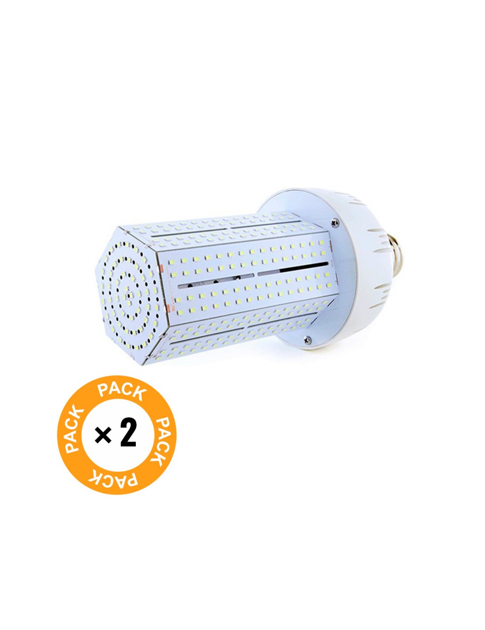 Pack 2 Ampoules LED E40 80W 8800Lm 6000ºK Eclairage Publique Público 40.000H [MYM-80-03-CW-PK2-AP]