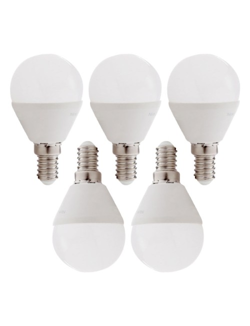 Pack 5 Ampoules LED E14 5W 410Lm 6000ºK 40.000H [HO-P45-E14-5W-RC-CW-PK5-AP]