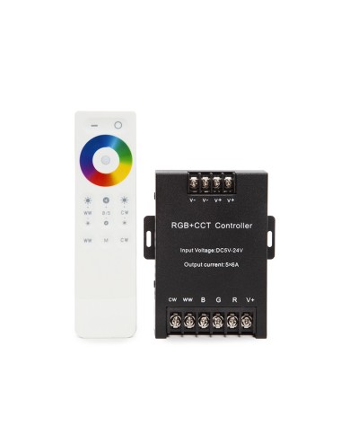 Controlateur 2.4G Tactile RVB+Cct 5 Canaux Télécommande