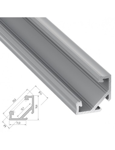 Profil Aluminium Type C 2,02M