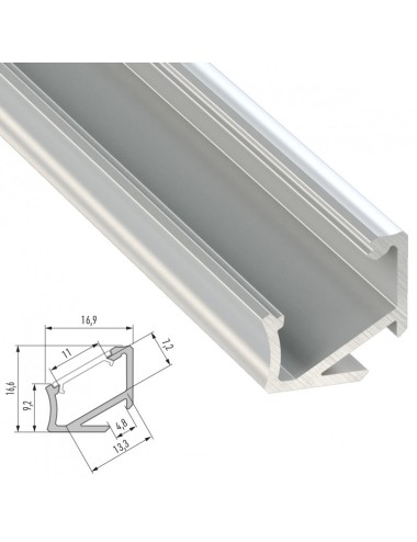 Profil Aluminium Type H 2,02M