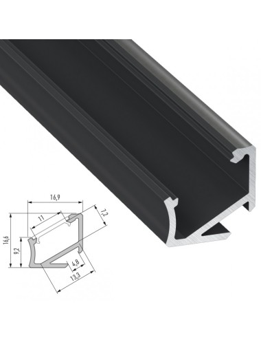 Profil Aluminium Type H 2,02M