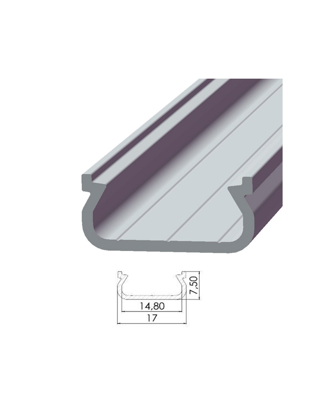 Profil Aluminium Type ECO P01 2,02M