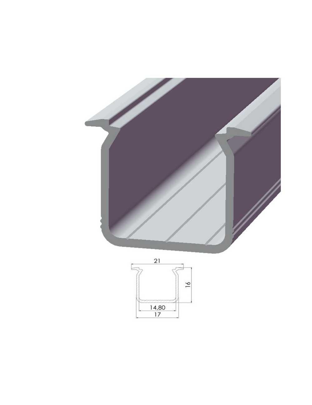Profil Aluminium Type ECO P05 1,00M