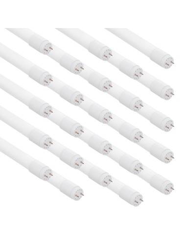 Pack 25 Tubes LED T8 9W 900Lm 6000ºK Verre 60Cm 40.000H [LM-LM1056-CW]