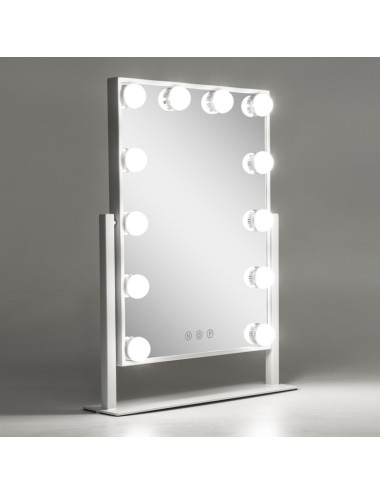 Miroir de maquillage éclairé LED 4200ºK 41x47,5Cm Ajustable Blanc40.000H [SUN-ESLED-03-W]