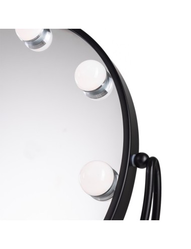 Miroir de maquillage éclairé LED 4200ºK 48x43Cm Noir 40.000H [SUN-KRS-430-B]
