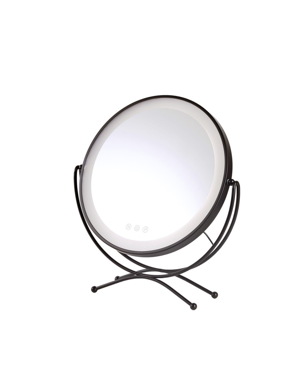 Miroir de maquillage éclairé LED 4200ºK 48x43Cm Noir 40.000H [SUN-KRS-430A-B]