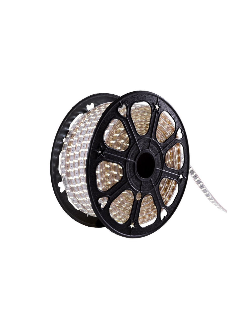 Bande de 120 LEDs/M 500W 1.000Lm 6000ºK SMD5050 220VAC IP65 x50M 40.000H [GR220/120/50M-CW]-Blanc Froid