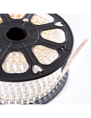 Bande de 120 LEDs/M 500W 1.000Lm 6000ºK SMD5050 220VAC IP65 x50M 40.000H [GR220/120/50M-CW]-Blanc Froid