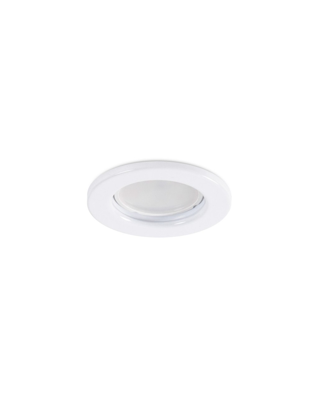 Bague Projecteur Downlight Rond \"Sara\" Acier 81mm - Blanc