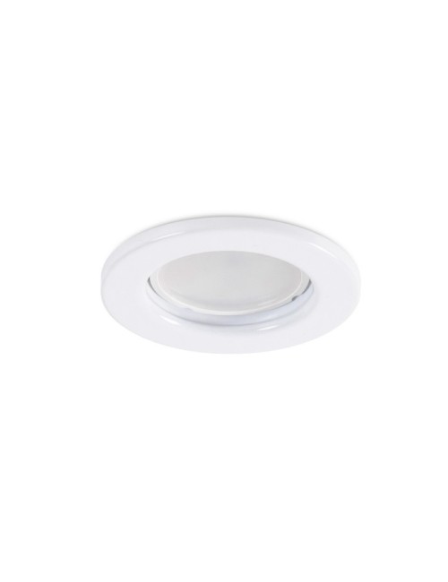 Bague Projecteur Downlight Rond \"Sara\" Acier 81mm - Blanc