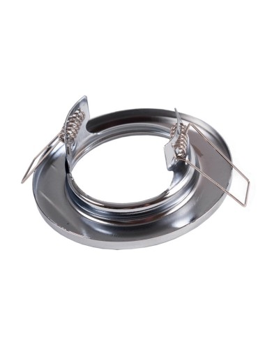 Bague Projecteur Downlight Rond \"Sara\" Acier 81mm - Chromé