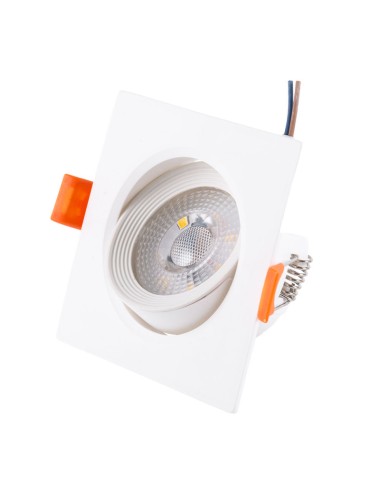 Downlight LED 7W 630Lm 6000ºK Tout droitngulaire Inclinable 40.000H [HO-DLPL-CUAD-7W-CW]